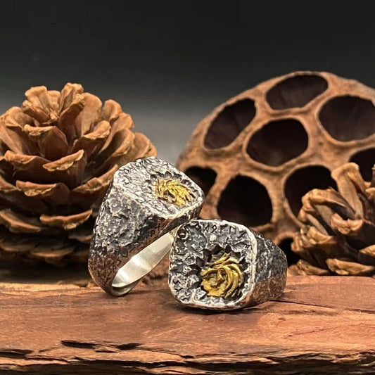 Nordic Viking Ring 925 Fenrir Silver Welded Copper