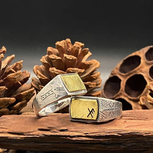 Nordic Viking Ring 925 Silver Hammer Jewelry