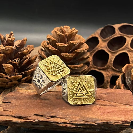 Nordic Viking Ring 925 Silver Valknut Silver Jewelry