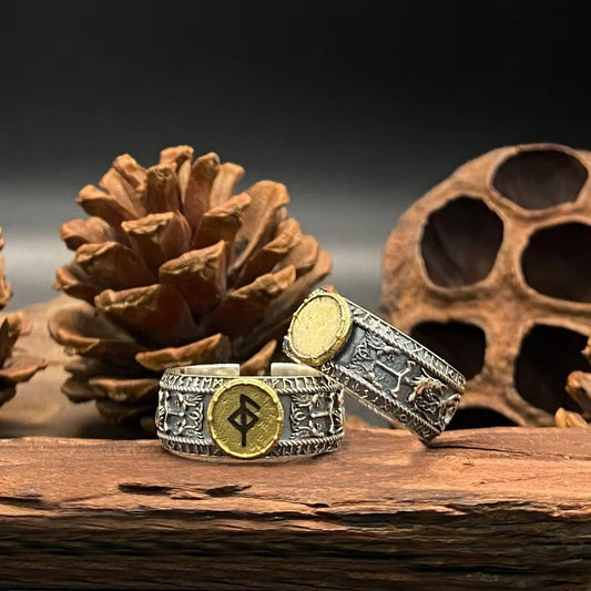 Nordic Viking Ring 925 Silver Health Rune Silver Jewelry