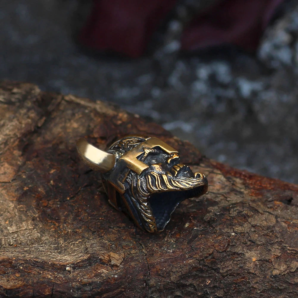 Vikings Berserker With Horns Stainless Steel Beard Beads