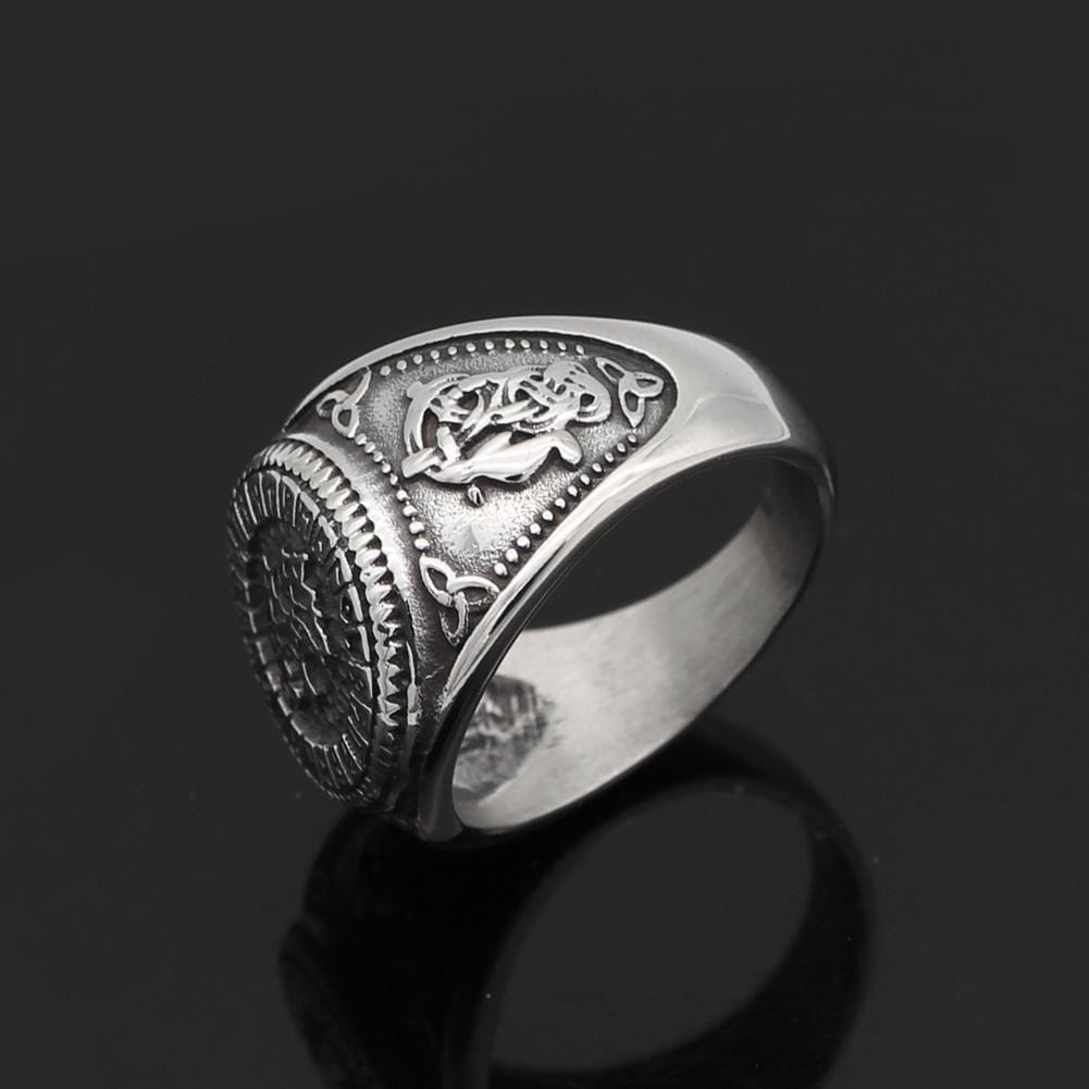 Odins-glory Viking Runes Wolf Ring