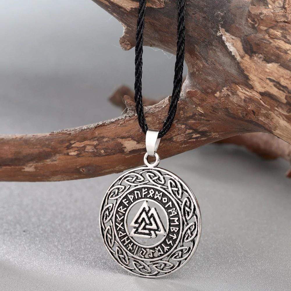 ageofvikings Silver Viking Valknut Necklace