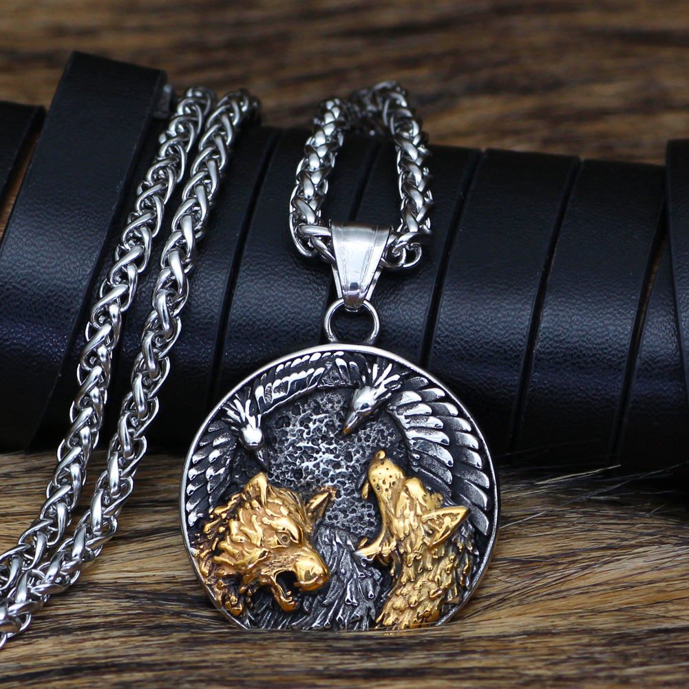 Huginn and Muninn with Fenrir Necklace