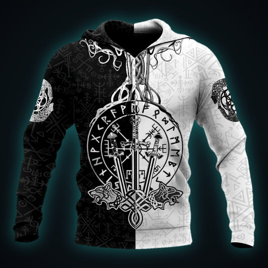 Pathfinder of the Storm — Doppler Vegvisir Hoodie