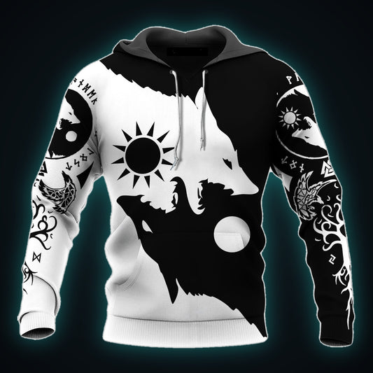 Odin's Wolf Companions — Geri & Freki Hoodie