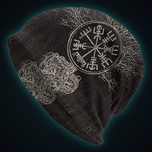 Wayfinder's Stave — Vegvisir Viking Compass Stretchable Hat