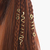 Set of 3 Viking spiral hair coils for braids, dreadlocks and beards