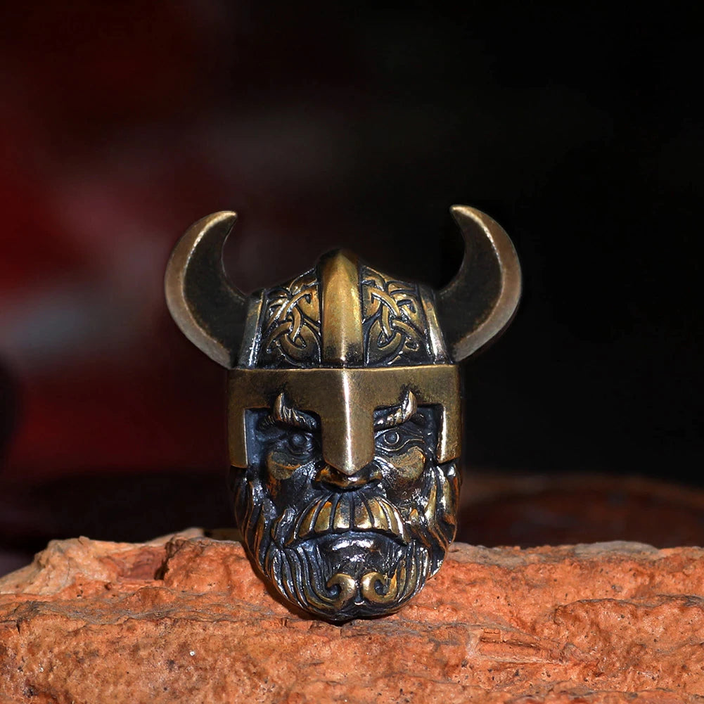 Vikings Berserker With Horns Stainless Steel Beard Beads