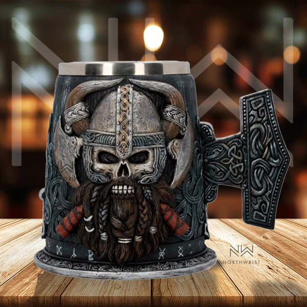 Skeleton Pirate Viking Mug