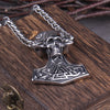 King Skull with Mjolnir and Valknut