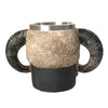 Embossed Horns Skull Mug