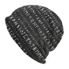 Viking Black Stretchable Hat With White Runes