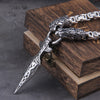 King Chain With Odin&#39;s Wolf &amp; Anchor Pendant