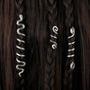 Set of 3 Viking spiral hair coils for braids, dreadlocks and beards