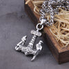 King Chain With Odin&#39;s Raven, Wolf and Mjolnir