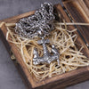 King Chain With Odin&#39;s Raven, Wolf and Mjolnir