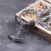 King Chain Mjolnir with Rune Beads