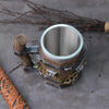 Viking Wooden Stainless Steel Tankard Mug