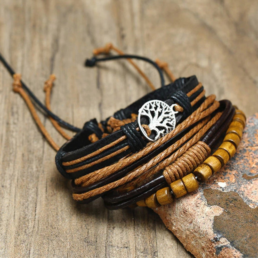 2Pcs Multilayer Constellation Zodiac Leather Bracelet at Rs 2596/piece | Leather  Bracelet in Ahmedabad | ID: 2853326756012