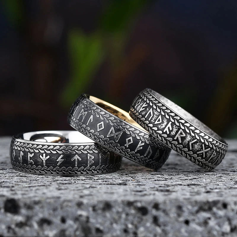 Viking Nordic Runes Ring