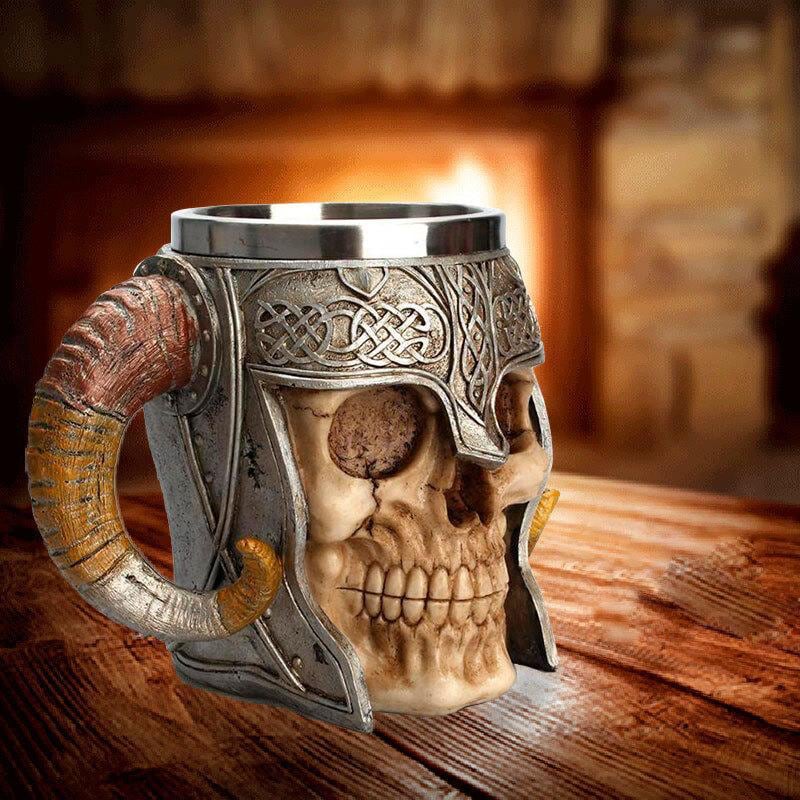 Skeleton Viking Mug