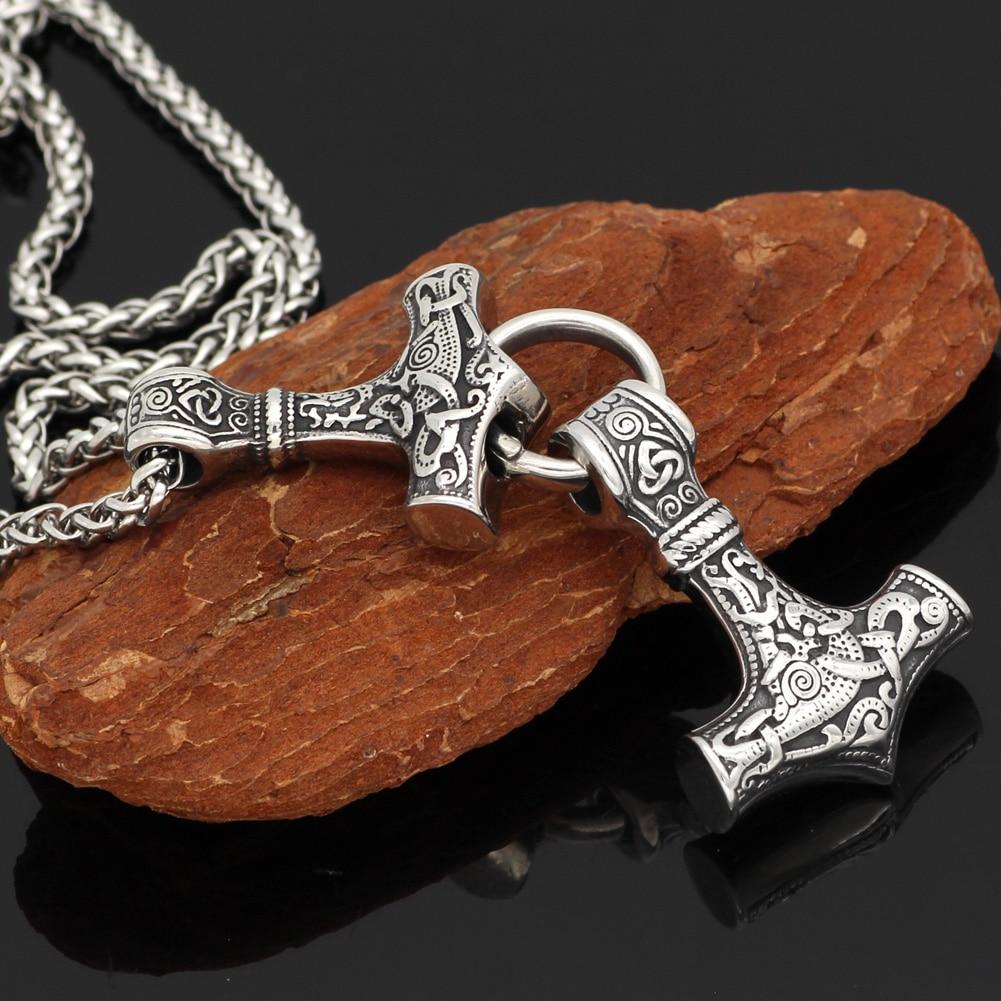 Odins-glory Double Mjolnir Necklace