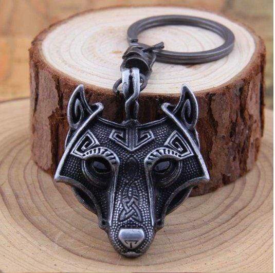 ageofvikings Antique silver Fenrir Keychain