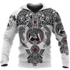 Vikings Roar Fenrir Wolf White Hoodie