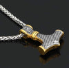 ageofvikings Gold Thor Hammer Necklace