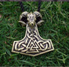 ageofvikings Gold Hammer of Thor Necklace