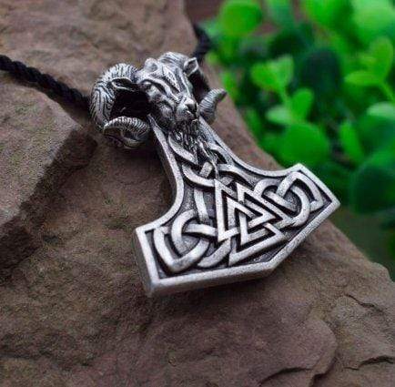 ageofvikings Silver Hammer of Thor Necklace