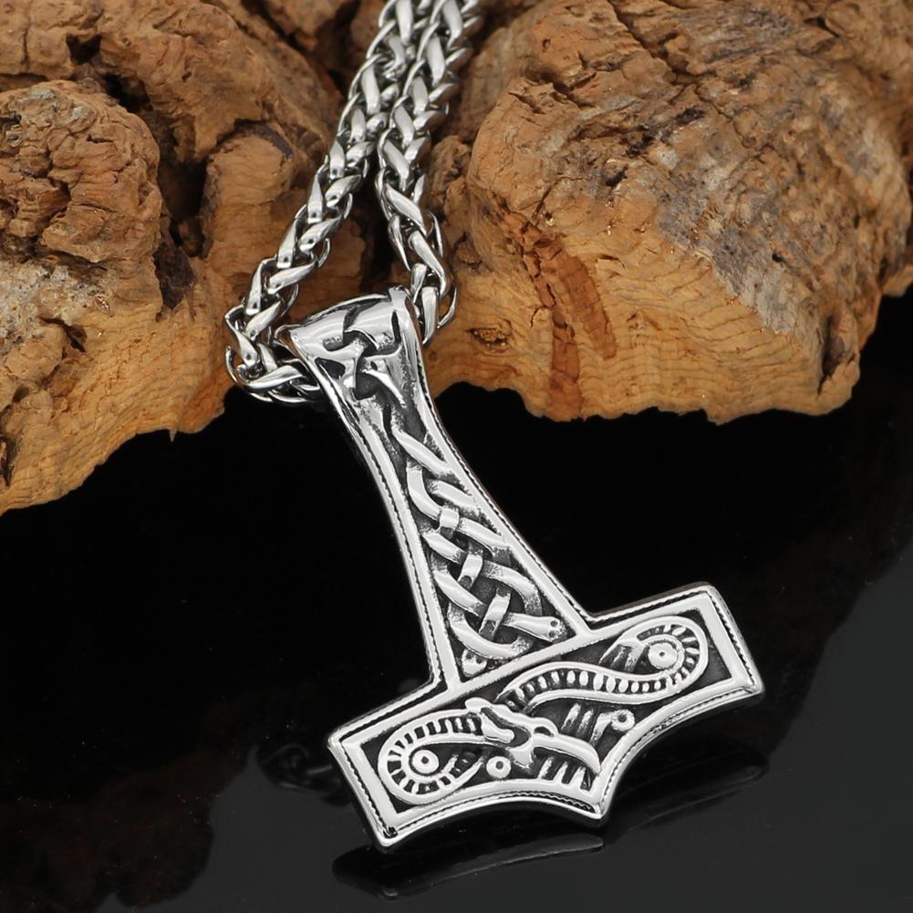 Odins-Glory Jörmungandr Mjolnir Necklace