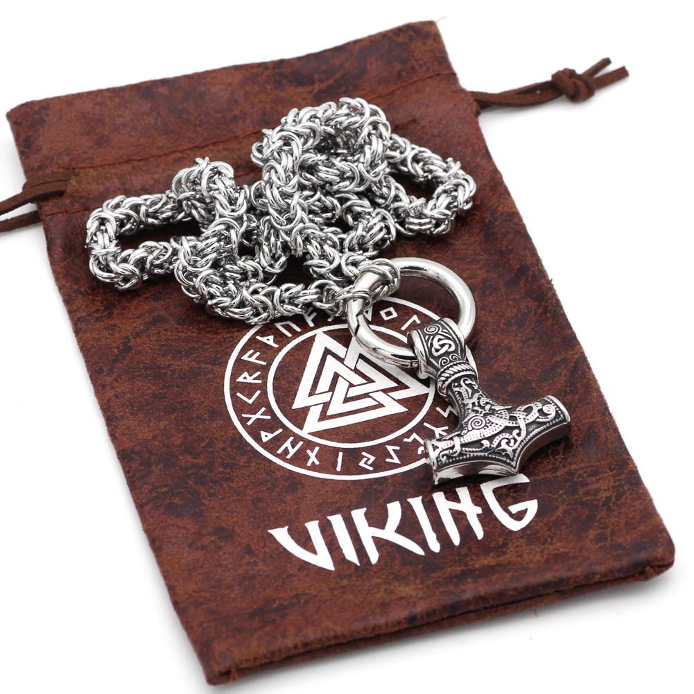 King Chain With Mjolnir Pendant - Vikings Roar