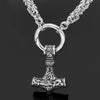 Odins-Glory 60cm - 24inch King Chain With Mjolnir Pendant