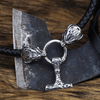 Odins-glory King Chain With Wolf Claws &amp; Mjolnir Pendant