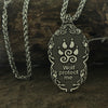 Viking Wolf Necklace with Wolf Protect Me Engraving