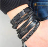 ageofvikings Black Leather Bracelet