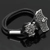 Odins-glory Leather Mjolnir Bracelet