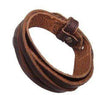 ageofvikings Brown Leather Viking Bracelet