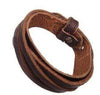 ageofvikings Brown Leather Viking Bracelet