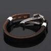 Odins-glory Leather Viking Bracelet With Raven Skull