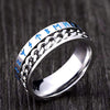Vikings Roar Luminous Rotatable Chain And Rune Ring