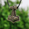 ageofvikings Bronze &quot;Mikill&quot; Leather Viking Hammer Necklace
