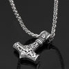 Odins-Glory Mjolnir Necklace With Steel Or Leather Chain