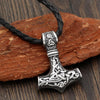 Odins-Glory Mjolnir Necklace With Steel Or Leather Chain