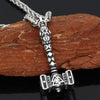 Odins-Glory Mjolnir Necklace With Valknut Symbol