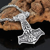 Odins-Glory Mjolnir Necklace With Viking Symbols