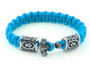 ageofvikings light blue / 19cm(7.41inch) Mjolnir Paracord Bracelet