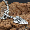 Odins-Glory 60cm - 24inch Odin&#39;s Spear Gungnir Necklace With Valknut Symbol